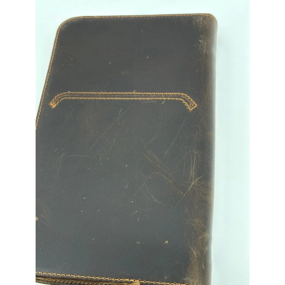 Polare Full Grain Leather Travel Four Passport Wallet,, Dark Brown, Travel, Vaca